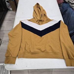 Ambiance Mustard Sweater with Black and White Chevron